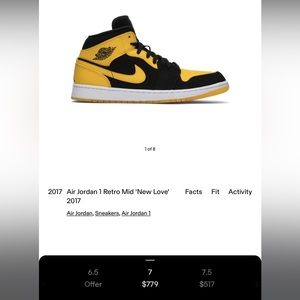 Air Jordan 1 Retro Mid 'New Love'